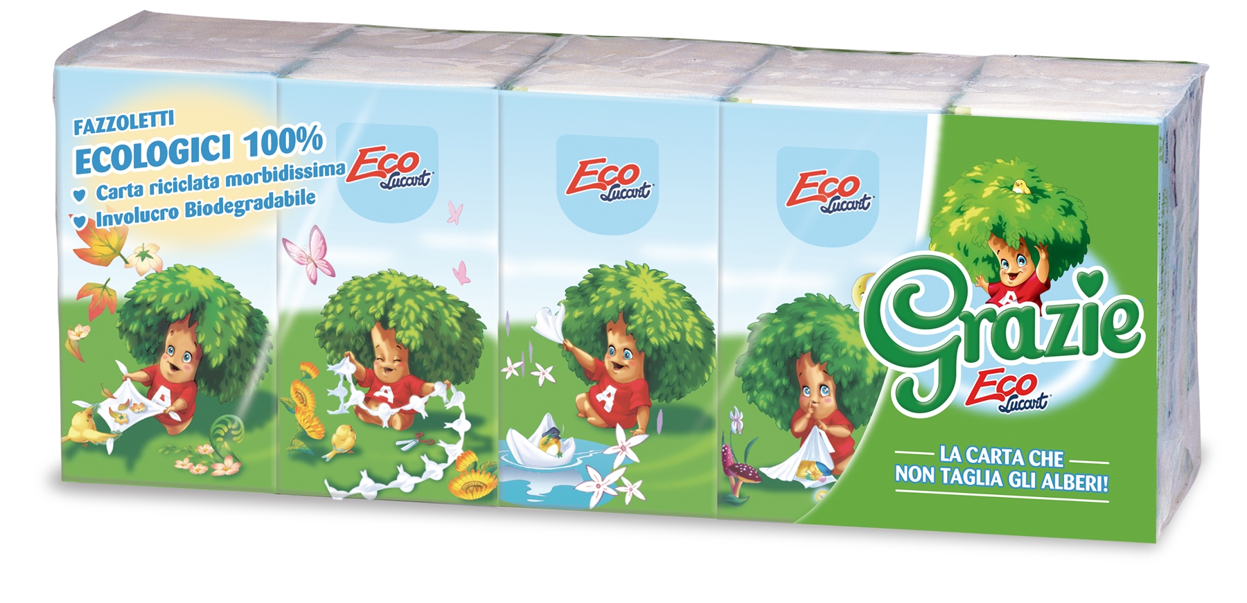 20 tovaglioli Eco Line sostenibili in 100% carta riciclata